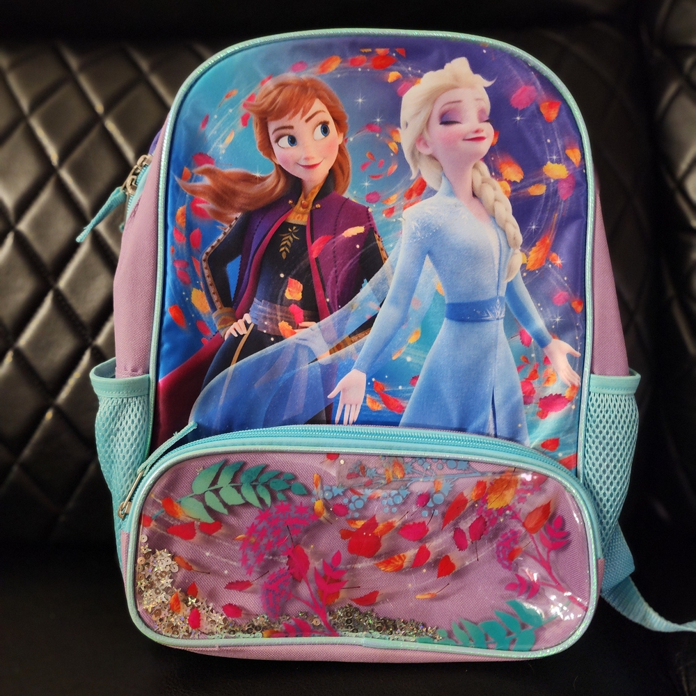 Disney Frozen Kids Backpack - Blue and Purple